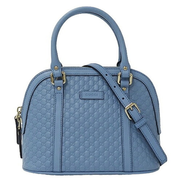 GUCCI Blue Leather Shoulder Bag - Picture 2 of 14